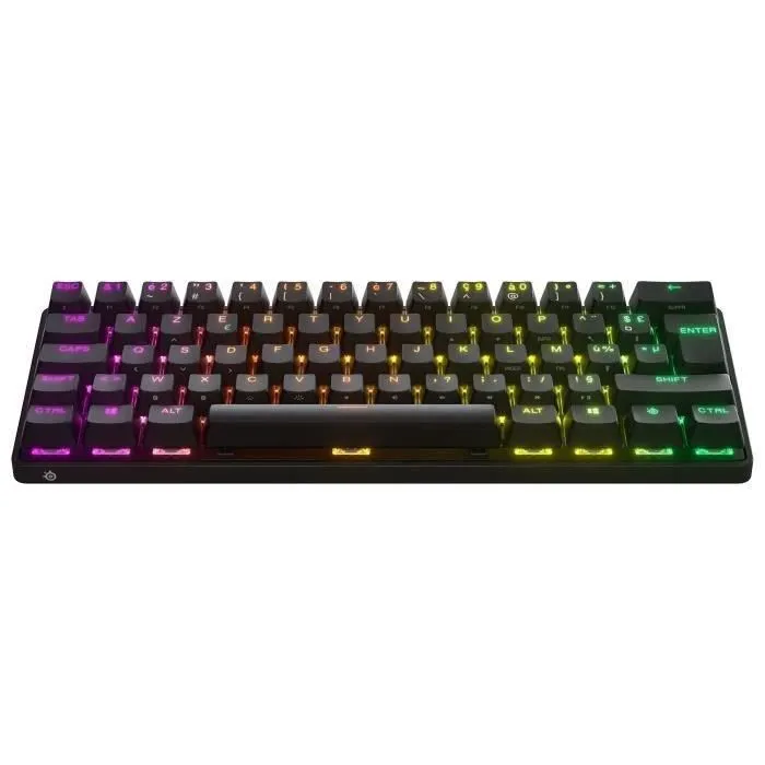 Steelseries Apex Pro Mini Wireless FR Clavier Gaming Mécanique Sans Fil Noir avec Interrupteurs Omnipoint, Rétroéclairage RGB par Touche