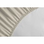 Lovely Home Drap housse 160 x 200 cm beige clair en coton