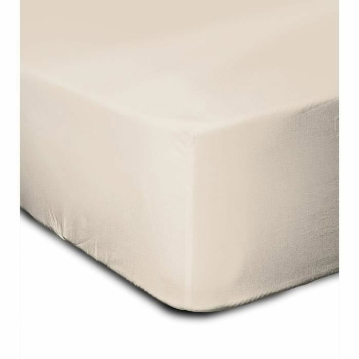 Lovely Home Drap housse 160 x 200 cm beige clair en coton Lovely Home Drap housse 160 x 200 cm beige clair en coton
