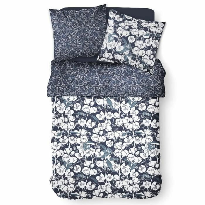 TODAY Parure de lit Mawira Bleu marine Motif Floral