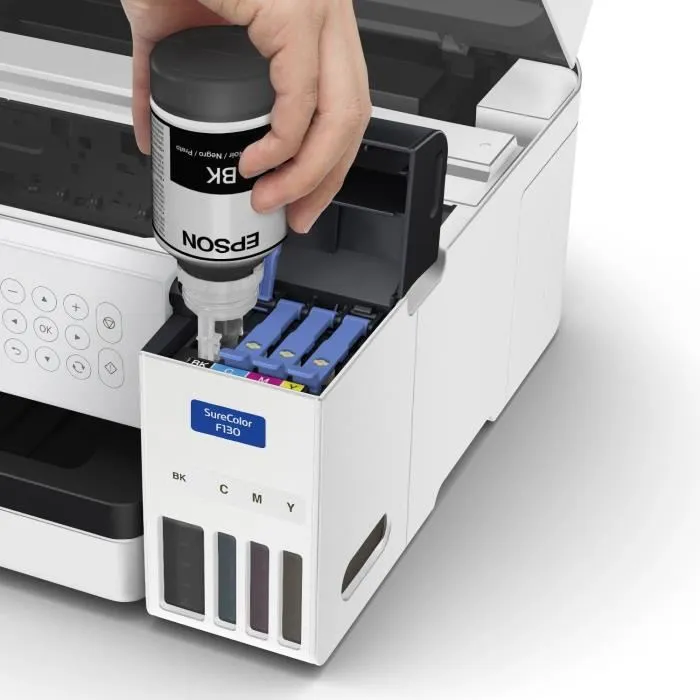 Epson SC-F100 - Imprimante de sublimation thermique A4 avec USB 2.0, connexion LAN et Wi-Fi - Solution d'impression économique