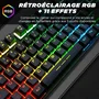 The G-Lab KEYZ CAESIUM TKL - Clavier Gamer Mécanique Compact (TKL) RGB Azerty Noir Filaire - Anti-Ghosting, Macros, Compatible PC/PS4/PS5/Xbox