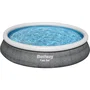 Bestway Piscine Gonflable Adulte Ratan 457x84 cm Gris avec Épurateur