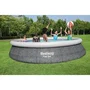 Bestway Piscine Gonflable Adulte Ratan 457x84 cm Gris avec Épurateur