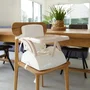 THERMOBABY YEEHOP - Rehausseur de chaise pour enfant 2 en 1 avec harnais 3 points, tablette amovible et sangles d'attache - Bleu océan