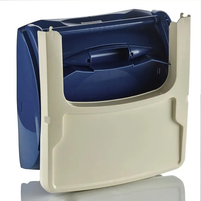 THERMOBABY YEEHOP - Rehausseur de chaise pour enfant 2 en 1 avec harnais 3 points, tablette amovible et sangles d'attache - Bleu océan