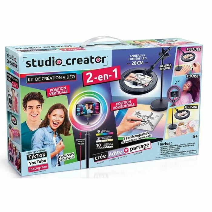 Canal Toys Studio Vidéo 2-en-1 avec anneau lumineux LED multicolore