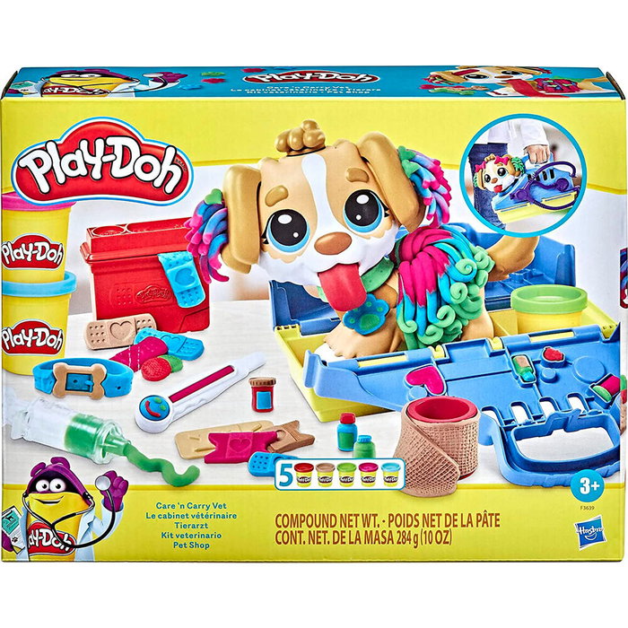 Play-Doh Kit Vétérinaire avec Chiot et 10 Outils, 5 Couleurs de Pâte à Modeler Play-Doh Kit Vétérinaire avec Chiot et 10 Outils, 5 Couleurs de Pâte à Modeler