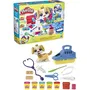 Play-Doh Cabinet Vétérinaire avec Chien, 5 Pots de Pâte à Modeler et 10 Outils, Jouet Périscolaire Les Classiques