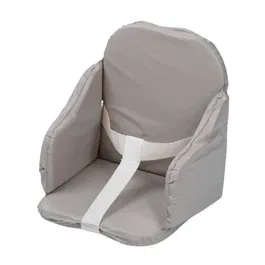Tineo Évolutive - Coussin de chaise haute pour bébé avec sangles de sécurité, mousse confort, PVC facile à laver - 27x26x33 cm - Gris