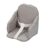 Tineo Évolutive - Coussin de chaise haute pour bébé avec sangles de sécurité, mousse confort, PVC facile à laver - 27x26x33 cm - Gris