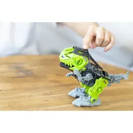 YCOO Robot Dinosaure à Construire Mega Dino Biopod Cyberpunk 22 cm, Éclairage LED et Sons, Capteurs Tactiles, Jouet à Partir de 5 Ans avec Piles