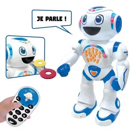 Lexibook Powerman Star Robot Interactif Educatif et Amusant avec Telecommande, Controle Gestuel, Programmation, Quiz, Danse, Karaoke et Disques (Français)