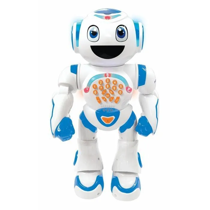 Lexibook Powerman Star Robot Interactif Educatif et Amusant avec Telecommande, Controle Gestuel, Programmation, Quiz, Danse, Karaoke et Disques (Français)