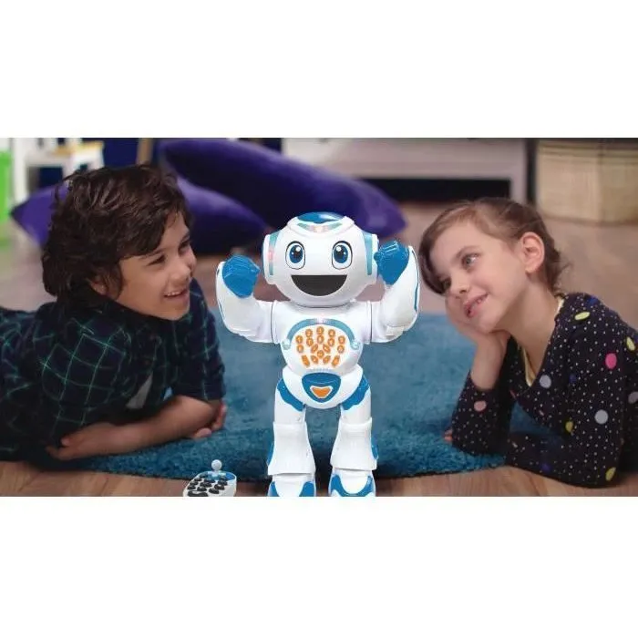 Lexibook Powerman Star Robot Interactif Educatif et Amusant avec Telecommande, Controle Gestuel, Programmation, Quiz, Danse, Karaoke et Disques (Français)