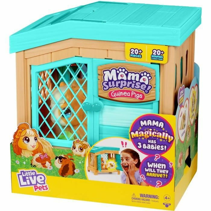 Moose Toys Mama Surprise Little Live Pets - Cochon d'Inde en peluche interactive avec clapier Moose Toys Mama Surprise Little Live Pets - Cochon d'Inde en peluche interactive avec clapier