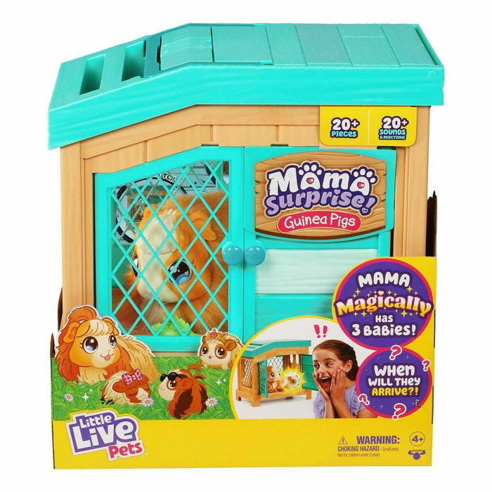 Moose Toys Mama Surprise Little Live Pets - Cochon d'Inde en peluche interactive avec clapier Moose Toys Mama Surprise Little Live Pets - Cochon d'Inde en peluche interactive avec clapier