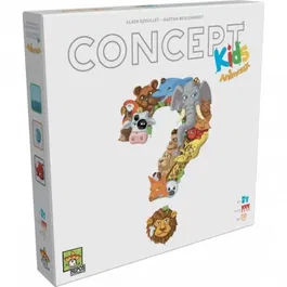 Asmodee - Concept Kids : Animaux - Jeu de société coopératif pour enfants en français - Jeu de devinettes avec plateau et cartes