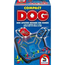 Schmidt Spiele - Jeu de société DOG Compact - Version voyage et jeu de cartes