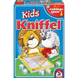 Schmidt Spiele Jeu de dés Kniffel Kids pour enfants avec dés illustrés d'animaux, 15 min, jeu d'intérieur et de société familial