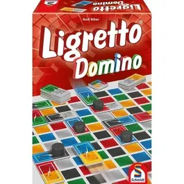 Schmidt Spiele Ligretto Domino - Jeu de tactique et de société, jeu de cartes rapide pour 2 à 6 joueurs, multicolore, règles simples