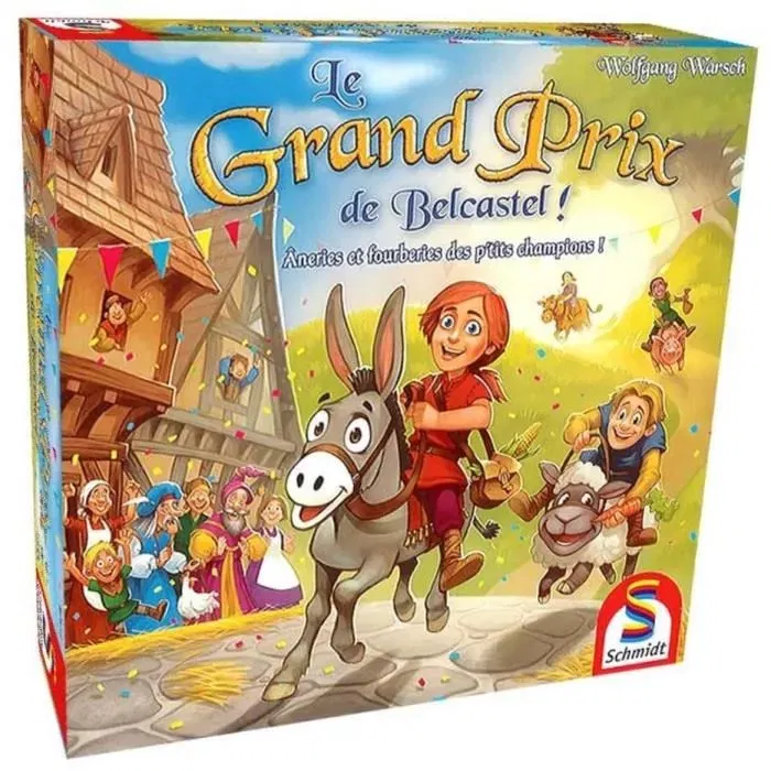 Schmidt Spiele Jeu de Société - Le Grand Prix de Belcastel - Course Effrénée de Voitures