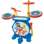 Lexibook PAW Patrol Batterie électronique complète 3-en-1 enfant lumineuse avec clavier, cymbales, tabouret et micro pour jouer et chanter