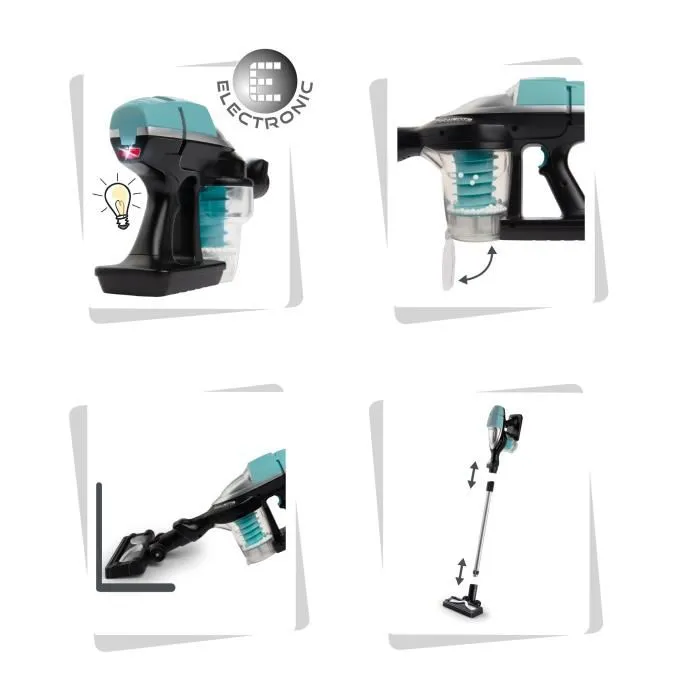 Smoby Aspirateur Balai Air Force 360° Jouet Enfant Réplique Rowenta