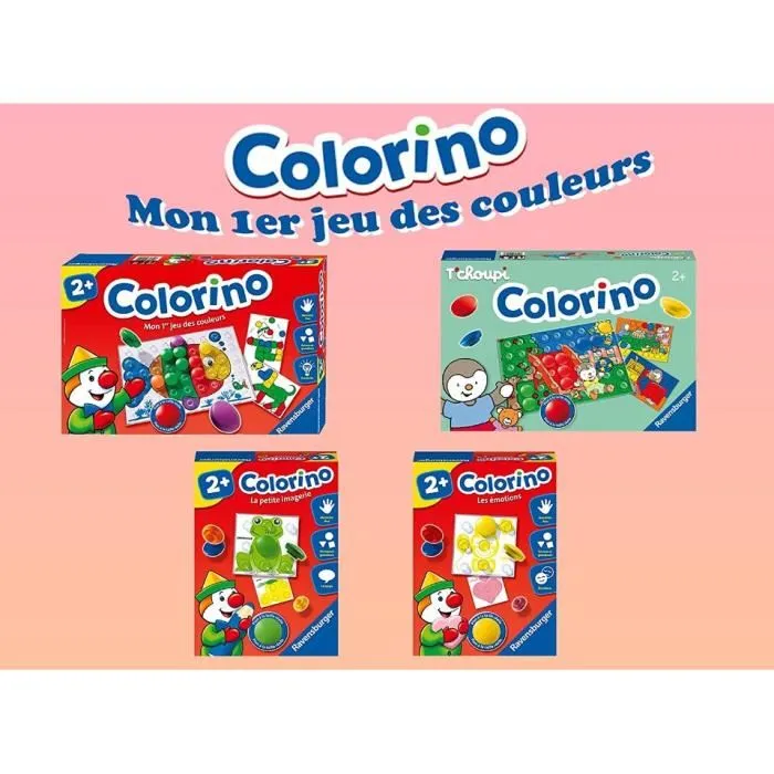 Ravensburger Colorino - Ma première mosaïque Jeu d'apprentissage des couleurs, manipulation, motricité et créativité pour enfants