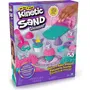Spin Master Kinetic Sand Coffret Pâtisserie Licorne 453g, Sable Modelable, 3 Moules et 15 Accessoires