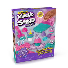 Spin Master Kinetic Sand Pasteleria Unicornio - 453g de Sable, 3 Moules et 15 Accessoires, Jeu Créatif dès 3 Ans