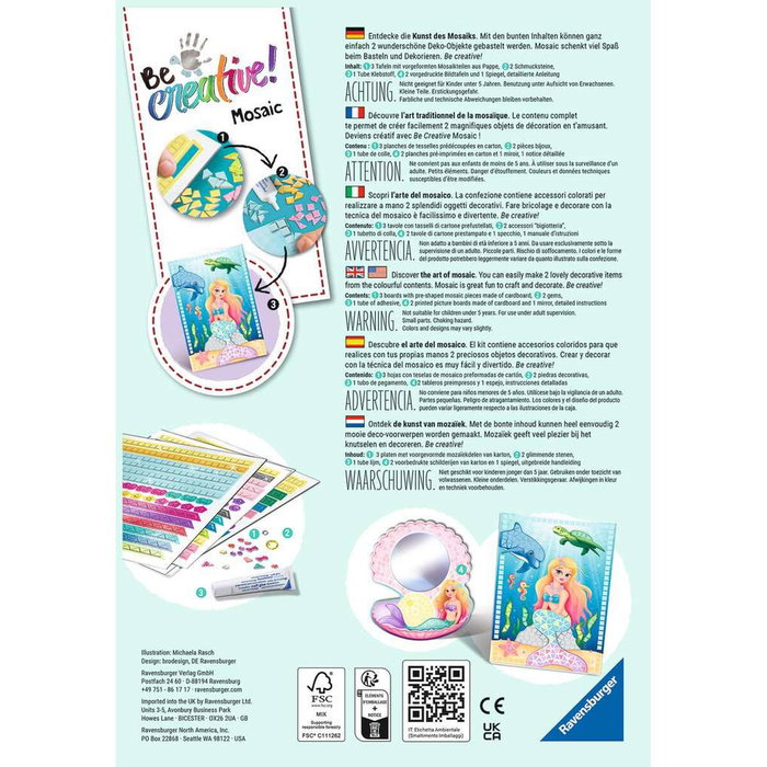 Ravensburger Coffret Mosaïque Mermaid