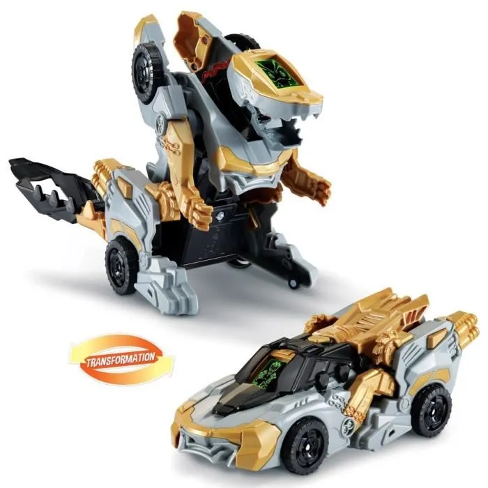 Vtech Switch & Go Dinos 1'Click - Véhicule transformable en dragon Vulcanion Mégadragon, jouet pour enfant 4 ans et plus, avec piles