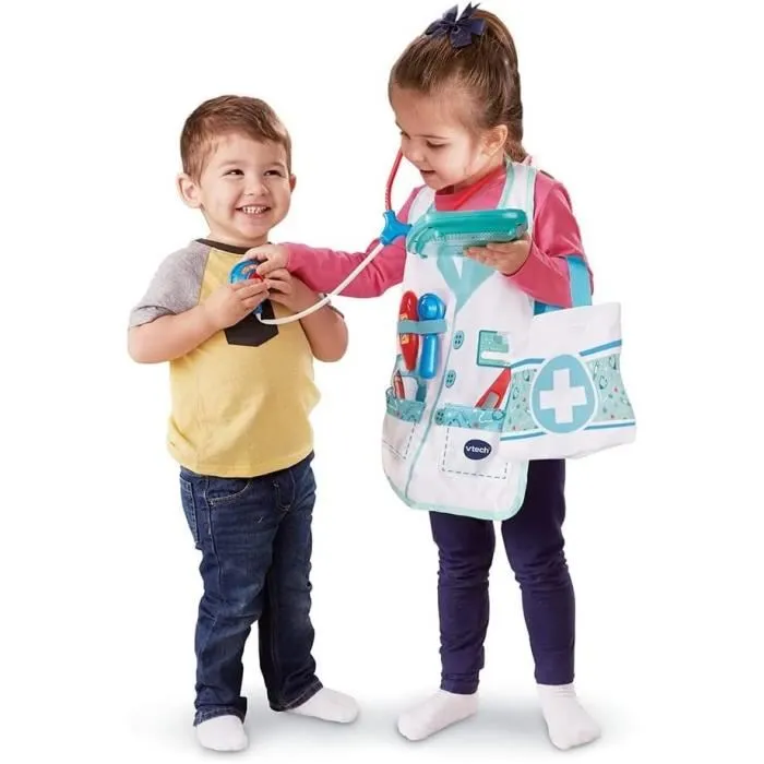 VTech - 1,2,3 Imite-Moi - Kit Apprenti Docteur Électronique - Jouet d'Imitation Enfant avec Tablette Médicale Interactive - Découverte du Corps Humain - En Français