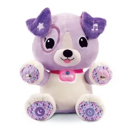 Vtech Violette, Mon Amie Pattes Magiques - Peluche interactive avec apprentissages pour enfants dès 12 mois - Version française - Fonctionne avec piles AA incluses