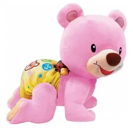 Vtech Baby - Ourson 1,2,3 Suis-Moi - Peluche Interactive Rose pour Bébé - Encourage la Marche et l'Apprentissage des Formes et des Mots