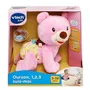 Vtech Baby - Ourson 1,2,3 Suis-Moi - Peluche Interactive Rose pour Bébé - Encourage la Marche et l'Apprentissage des Formes et des Mots