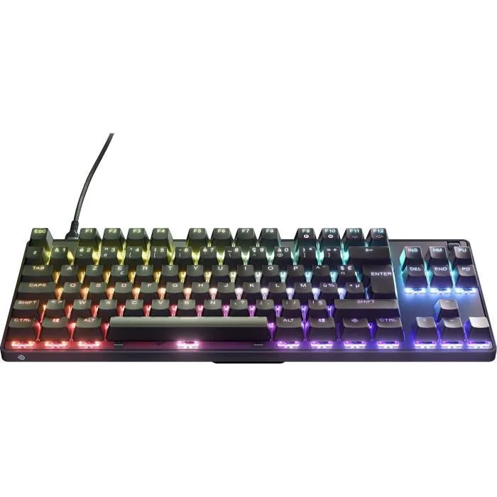Steelseries Apex 9 TKL FR - Clavier Gaming Mécanique AZERTY Sans Pavé Numérique - Rétroéclairé Noir - Commutateurs Optiques OptiPoint