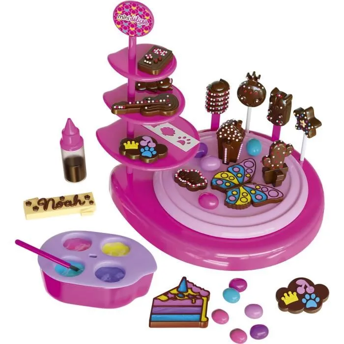 Lansay - Atelier de cuisine créative Mini Délices pour chocolat, 10 recettes : formes, guimauves, sucettes, barres et bonbons Lansay - Atelier de cuisine créative Mini Délices pour chocolat, 10 recettes : formes, guimauves, sucettes, barres et bonbons