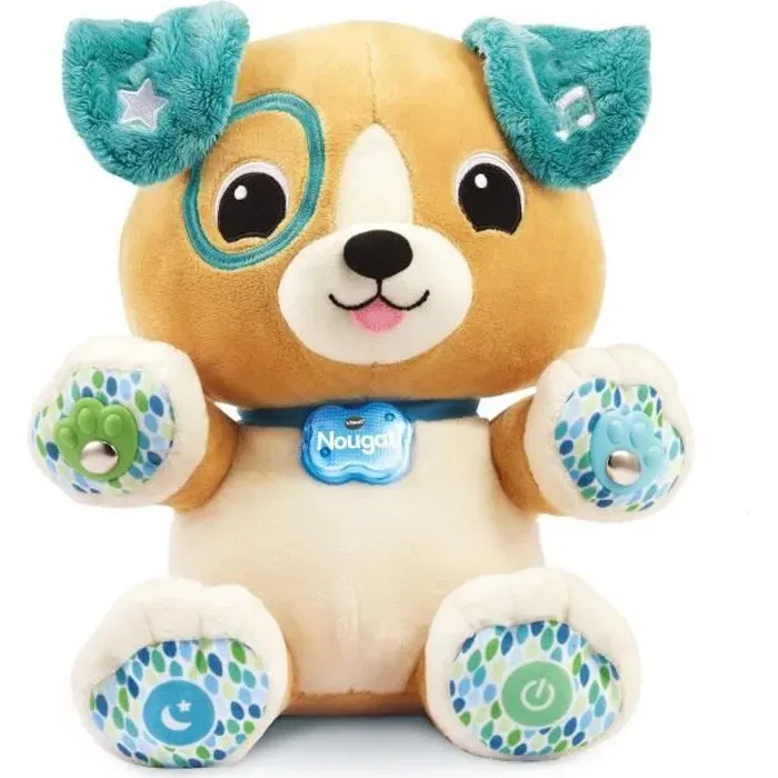 VTech - Nougat Mon Ami Pattes Magiques, Peluche interactive éducative pour enfants, Version française VTech - Nougat Mon Ami Pattes Magiques, Peluche interactive éducative pour enfants, Version française