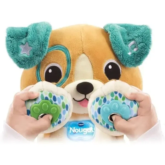 VTech - Nougat Mon Ami Pattes Magiques, Peluche interactive éducative pour enfants, Version française VTech - Nougat Mon Ami Pattes Magiques, Peluche interactive éducative pour enfants, Version française