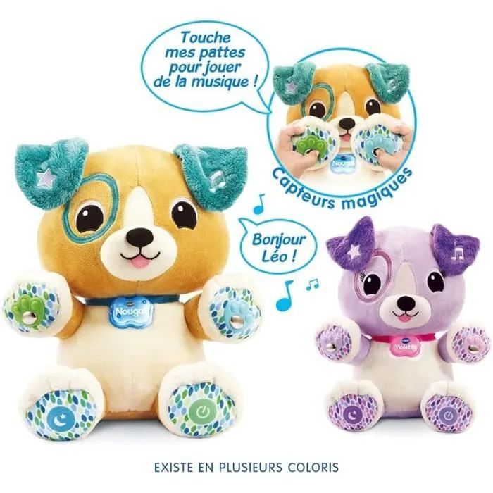 VTech - Nougat Mon Ami Pattes Magiques, Peluche interactive éducative pour enfants, Version française VTech - Nougat Mon Ami Pattes Magiques, Peluche interactive éducative pour enfants, Version française
