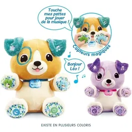 VTech - Nougat Mon Ami Pattes Magiques, Peluche interactive éducative pour enfants, Version française