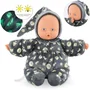 Corolle Doudou Babipouce - Doudou en Peluche - 28 cm - Visage Réaliste - Senteur Vanille - Brille dans le Noir - Lavable