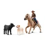 Schleich 42578 Farm World, Coffret Aventures d'équitation Western avec animaux de la ferme, jeu figurine dès 5 ans