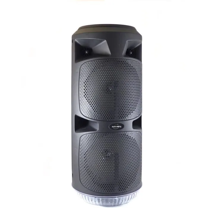 Inovalley Enceinte Karaoké KA03-XXL Bluetooth 5.0 450W 2x8" avec LED
