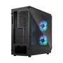 Fractal Design Focus 2 Boîtier PC Tour avec Panneau Latéral en Verre Teinté, Ventilateurs RGB Noir
