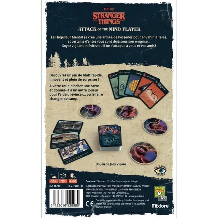 Asmodee - Stranger Things : Jeu de société Le Flagelleur Mental - Jeu de bluff - À partir de 8 ans - 3 joueurs et plus - Version française