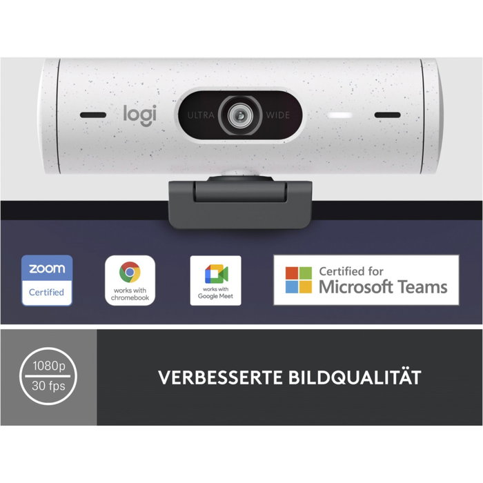 Logitech Brio 500 Webcam Blanc cassé Full HD USB-C Logitech Brio 500 Webcam Blanc cassé Full HD USB-C