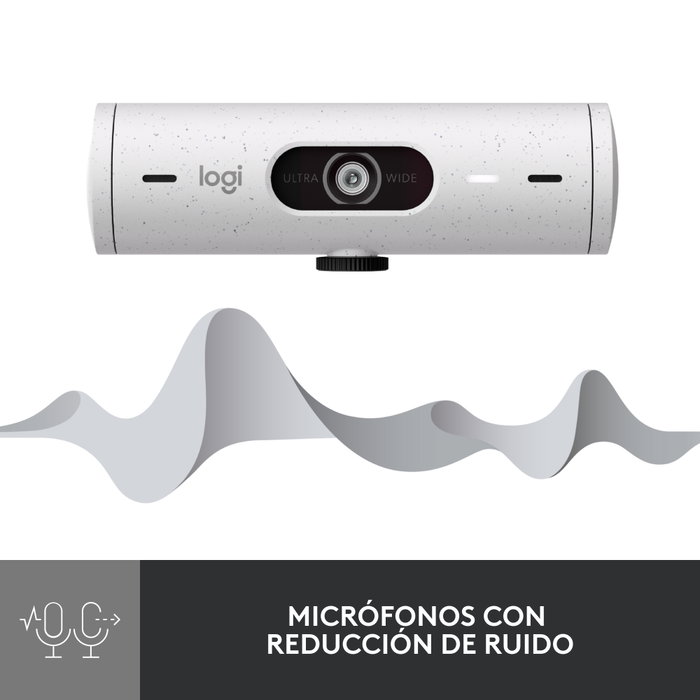 Logitech Brio 500 Webcam Full HD 1080p, 4 MP, USB-C, Micro stéréo, Blanc cassé Logitech Brio 500 Webcam Full HD 1080p, 4 MP, USB-C, Micro stéréo, Blanc cassé